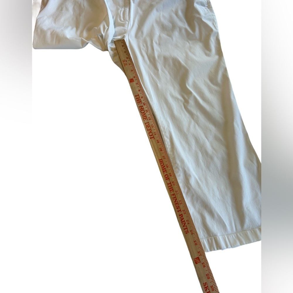 Talbots Womens White Chino Wide Leg Pants Slash Pockets Stretch 22WP 22 x 27 EUC - Picture 9 of 10